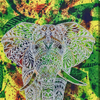 DIY Bead Embroidery Kit "Jungle Song" 10.6"x16.1" / 27.0x41.0 cm