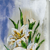 DIY Bead Embroidery Kit "Fragile lilies" 10.2"x33.9" / 26.0x86.0 cm