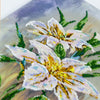 DIY Bead Embroidery Kit "Fragile lilies" 10.2"x33.9" / 26.0x86.0 cm