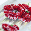 DIY Bead Embroidery Kit "Poppy flower" 10.2"x33.9" / 26.0x86.0 cm