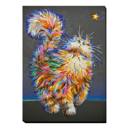 DIY Bead Embroidery Kit "I guess" 11.4"x15.7" / 29.0x40.0 cm