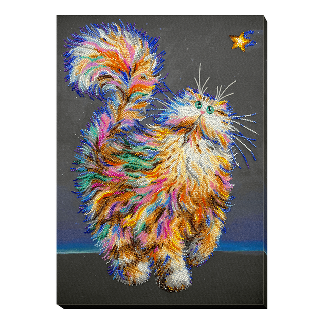 DIY Bead Embroidery Kit "I guess" 11.4"x15.7" / 29.0x40.0 cm
