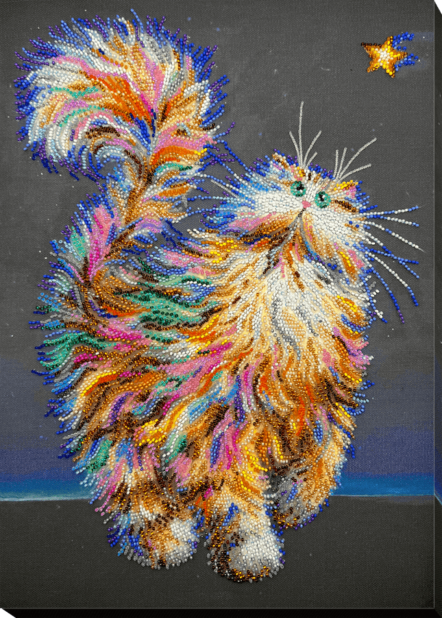 DIY Bead Embroidery Kit "I guess" 11.4"x15.7" / 29.0x40.0 cm