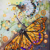 DIY Bead Embroidery Kit "Amber flight" 12.2"x15.7" / 31.0x40.0 cm