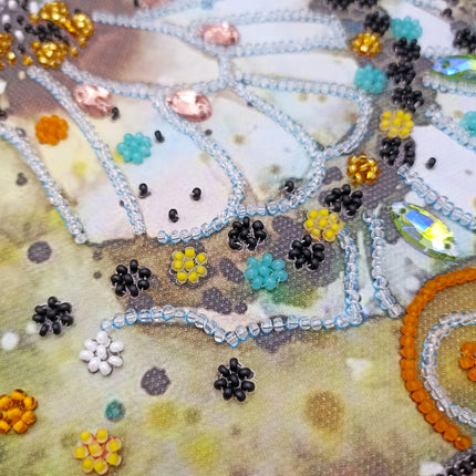 DIY Bead Embroidery Kit "Amber flight" 12.2"x15.7" / 31.0x40.0 cm