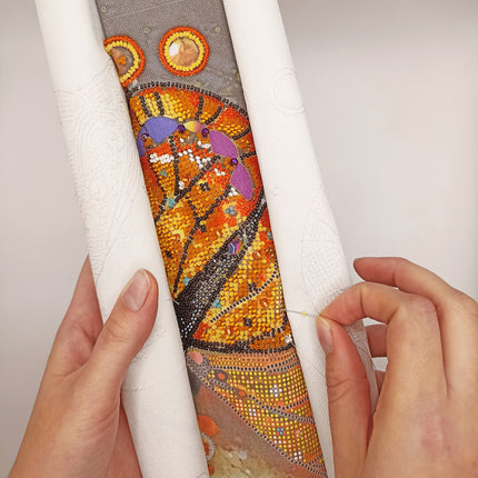 DIY Bead Embroidery Kit "Amber flight" 12.2"x15.7" / 31.0x40.0 cm