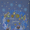 DIY Bead Embroidery Kit "Christmas motif" 10.2"x14.6" / 26.0x37.0 cm