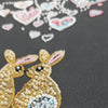 DIY Bead Embroidery Kit "Rabbits in love" 11.2"x15.7" / 28.5x40.0 cm