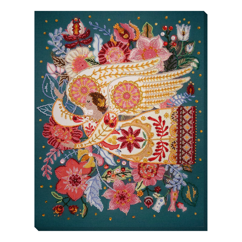 DIY Bead Embroidery Kit "Wings of inspiration" 15.2"x11.8" / 38.5x30.0 cm