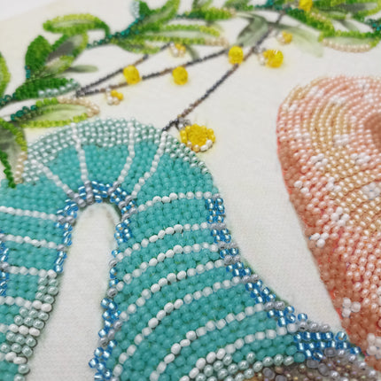 DIY Bead Embroidery Kit "Charming couple" 11.8"x11.8" / 30.0x30.0 cm