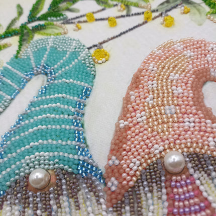 DIY Bead Embroidery Kit "Charming couple" 11.8"x11.8" / 30.0x30.0 cm