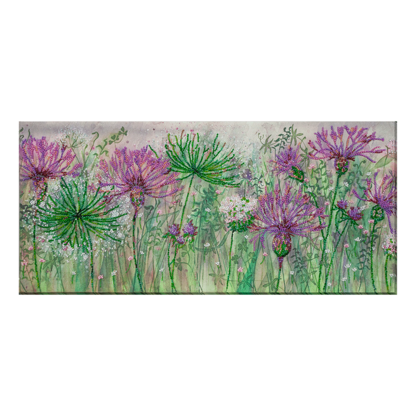DIY Bead Embroidery Kit "Cornflowers in the field" 20.5"x9.1" / 52.0x23.0 cm