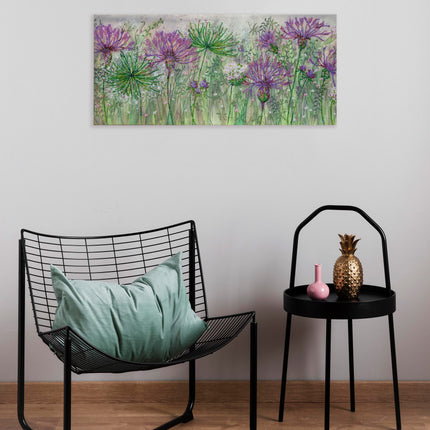 DIY Bead Embroidery Kit "Cornflowers in the field" 20.5"x9.1" / 52.0x23.0 cm