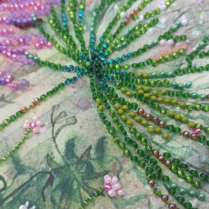 DIY Bead Embroidery Kit "Cornflowers in the field" 20.5"x9.1" / 52.0x23.0 cm