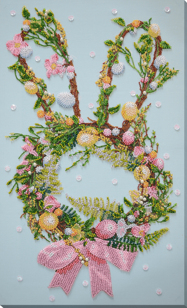 DIY Bead Embroidery Kit "Spring joy" 9.1"x15.7" / 23.0x40.0 cm