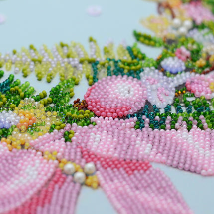 DIY Bead Embroidery Kit "Spring joy" 9.1"x15.7" / 23.0x40.0 cm