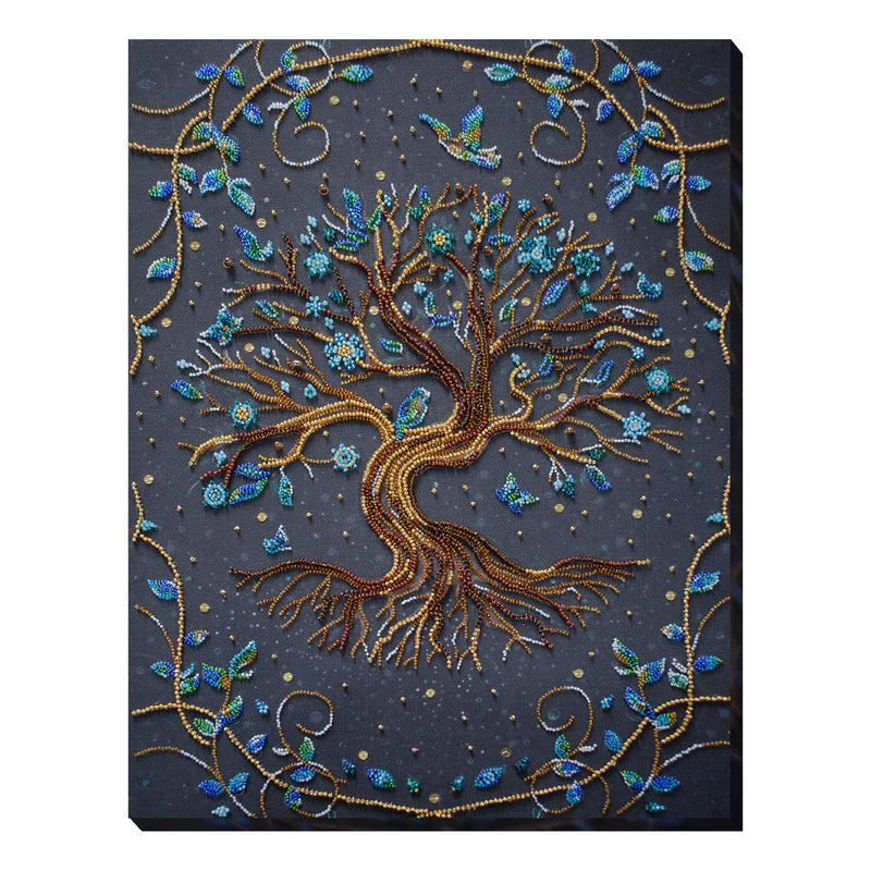 DIY Bead Embroidery Kit "Where the fairytale live" 11.8"x16.1" / 30.0x41.0 cm