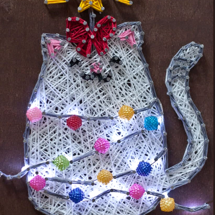 String Art Creative DIY Kit "Nice kitty" 7.5"x11.4" / 19.0x29.0 cm