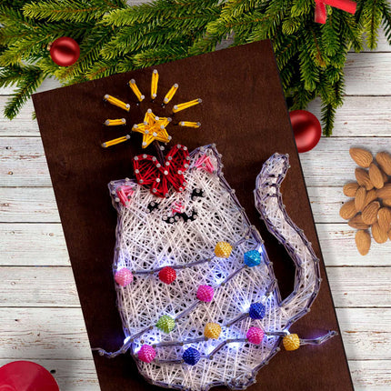 String Art Creative DIY Kit "Nice kitty" 7.5"x11.4" / 19.0x29.0 cm