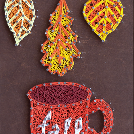 String Art Creative DIY Kit "Leaf fall" 7.5"x11.4" / 19.0x29.0 cm