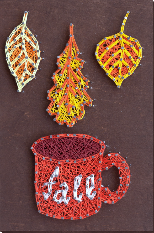 String Art Creative DIY Kit "Leaf fall" 7.5"x11.4" / 19.0x29.0 cm