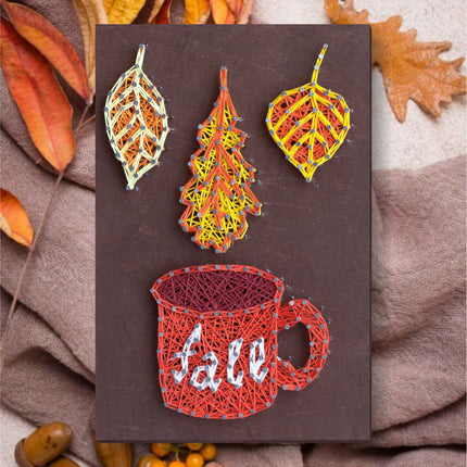 String Art Creative DIY Kit "Leaf fall" 7.5"x11.4" / 19.0x29.0 cm