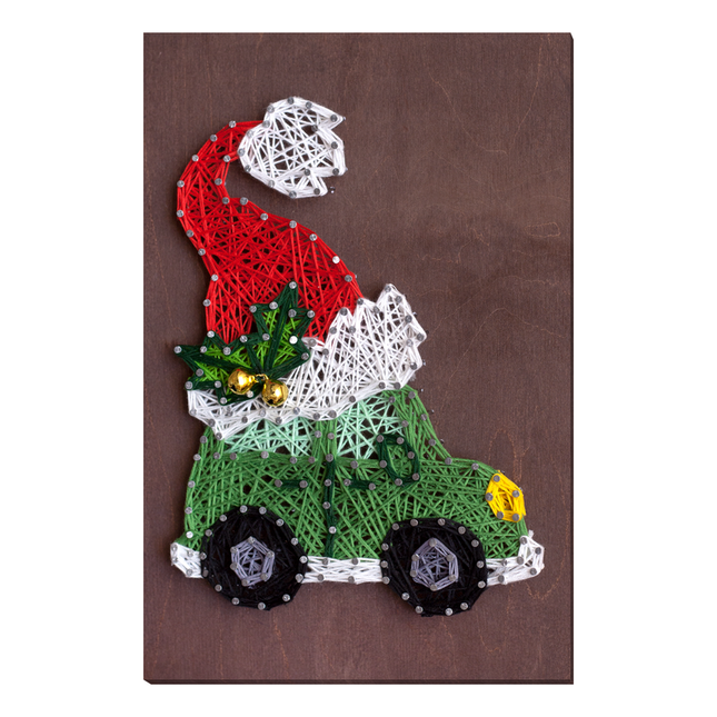String Art Creative DIY Kit "Christmas car" 7.5"x11.4" / 19.0x29.0 cm