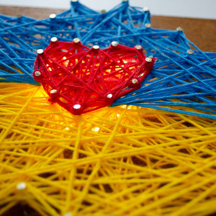 String Art Creative DIY Kit "My home" 7.5"x11.4" / 19.0x29.0 cm