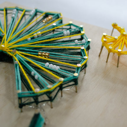 String Art Creative DIY Kit "Malachite dance" 7.5"x11.4" / 19.0x29.0 cm