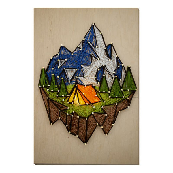String Art Creative DIY Kit "Аt the foot of the mountain" 7.5"x11.4" / 19.0x29.0 cm
