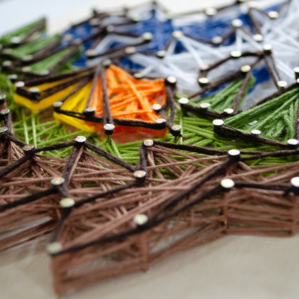 String Art Creative DIY Kit "Аt the foot of the mountain" 7.5"x11.4" / 19.0x29.0 cm