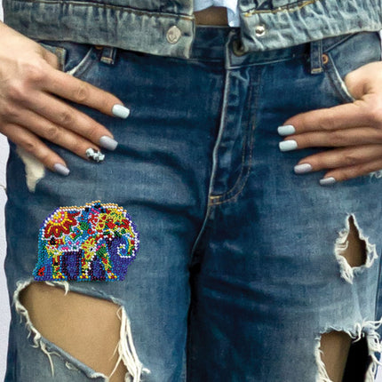 Bead embroidery patch kit "Elephant"