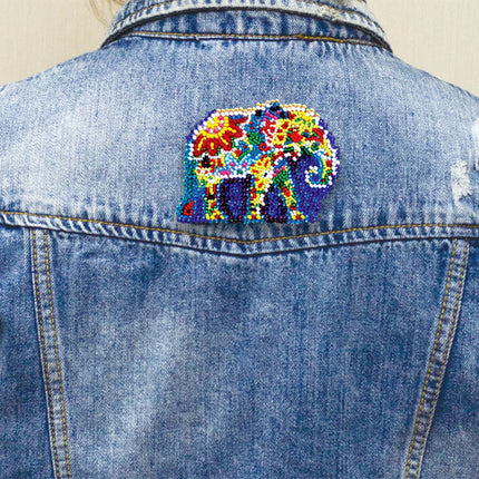Bead embroidery patch kit "Elephant"