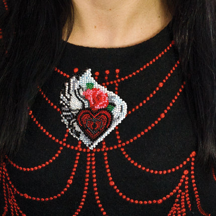 Bead embroidery patch kit "Secrets of the heart"