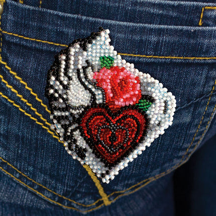 Bead embroidery patch kit "Secrets of the heart"