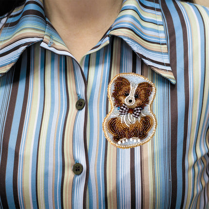 Bead embroidery patch kit "Dog"