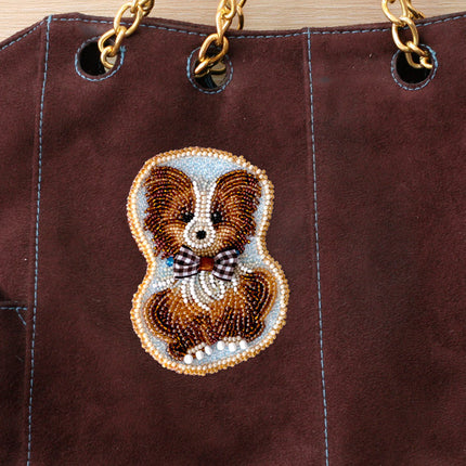Bead embroidery patch kit "Dog"