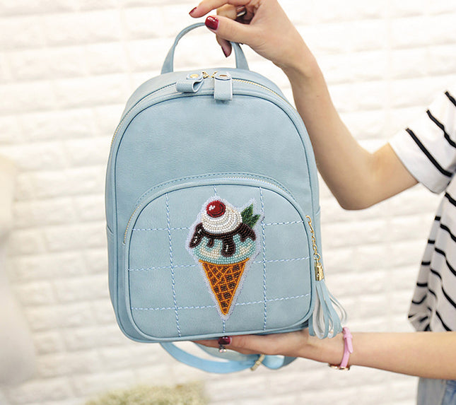 Bead embroidery patch kit "Ice cream"