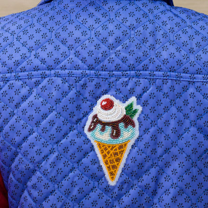 Bead embroidery patch kit "Ice cream"