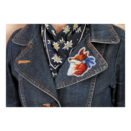Bead embroidery patch kit "Fox"