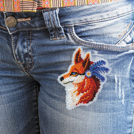 Bead embroidery patch kit "Fox"