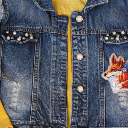 Bead embroidery patch kit "Fox"