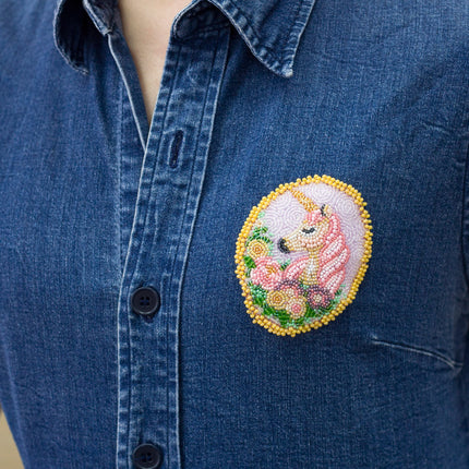Bead embroidery patch kit "Wonderful Beast"
