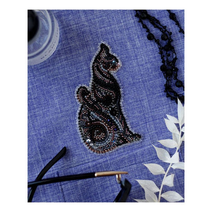 Bead embroidery patch kit "Bast in the night-A"