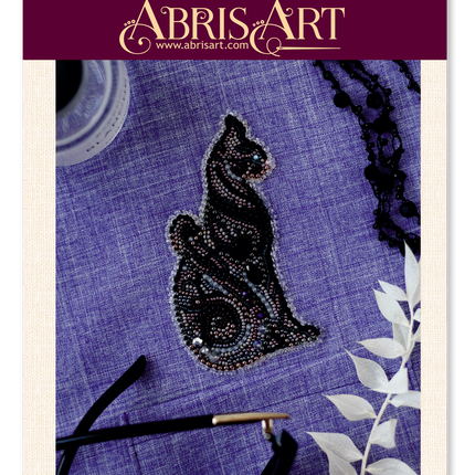 Bead embroidery patch kit "Bast in the night-A"