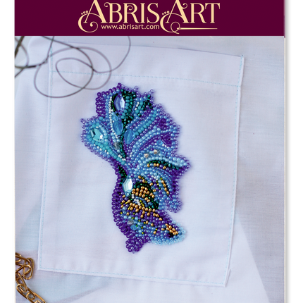 Bead embroidery patch kit "Blue gold-A"