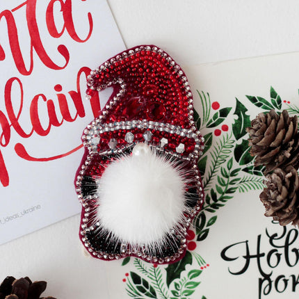 Beadwork kit for creating brooch "Gnome"
