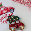 Beadwork kit for creating brooch "Christmas car"