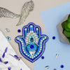 Beadwork kit for creating brooch "Hamsa Amulet"