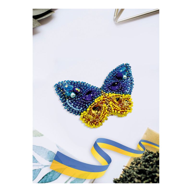 Beadwork kit for creating brooch "The color of happiness"